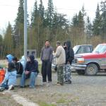 People watching volley ball