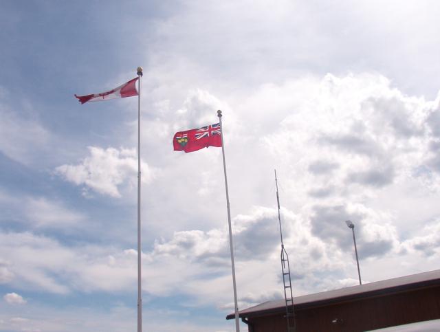 Flags at the airport