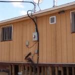 The cable that runs into the building that use to be the E-Cente.  This is for the internet in the community.