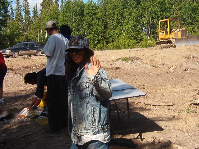 Janice Rae, waves "Hi."