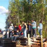 Derek Linklater, getting ready for his turn.