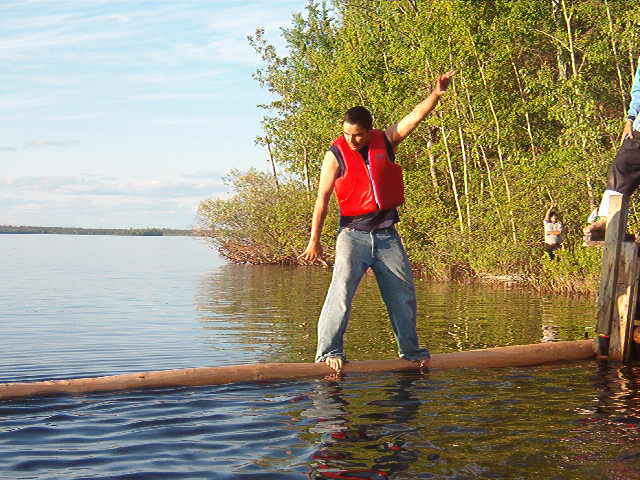 Norman Rae, looks like he was going to do the John Travolta dance.  :-)