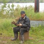 Elmer, one of the workers, who is going to lift the old nursing station, where the E-Centre use to be located.