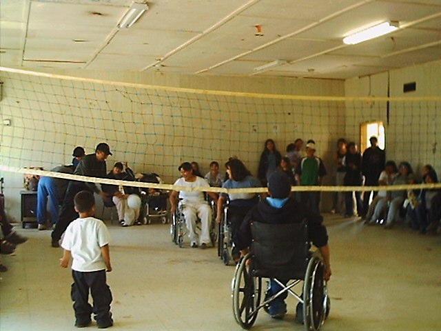 Now it's time for wheelchair volleyball!