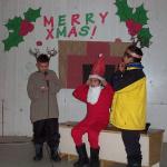 Santa with his reindeers