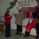 Santa with his reindeers