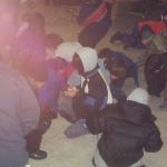 The candy toss was a great turn out.